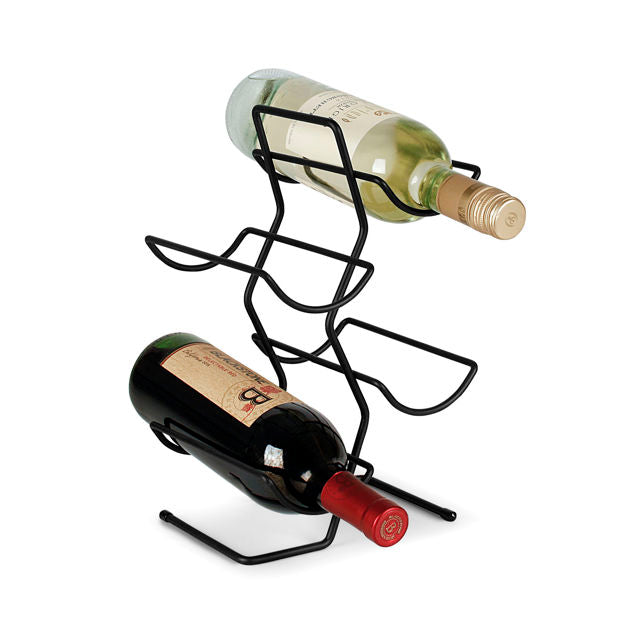 Wine Rack - Bottle Holder Rack 4 Black by Homeportonline