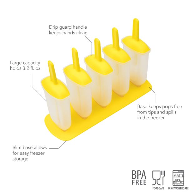 Ice Pop Mold - Classic 5 Piece Set by Homeportonline