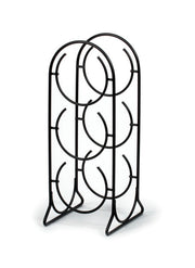 Wine Rack - Horseshoe 3-Bottle Black Metal by Homeportonline