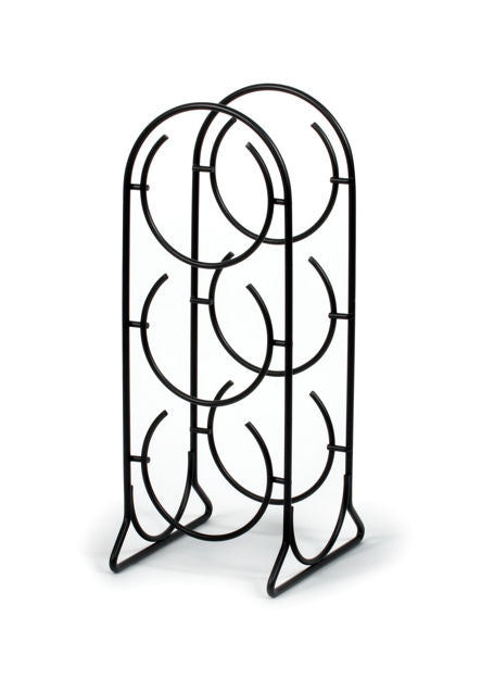 Wine Rack - Horseshoe 3-Bottle Black Metal by Homeportonline