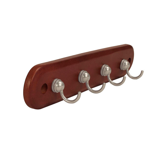 Key Rack Walnut 4-hook by Homeportonline