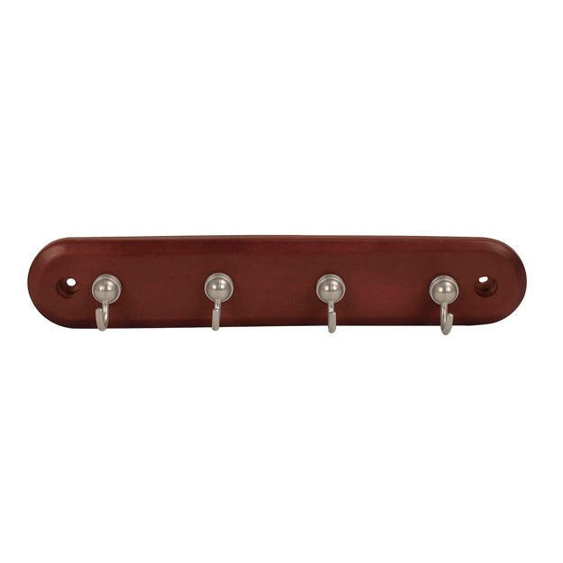 Key Rack Walnut 4-hook by Homeportonline