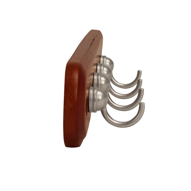 Key Rack Walnut 4-hook by Homeportonline