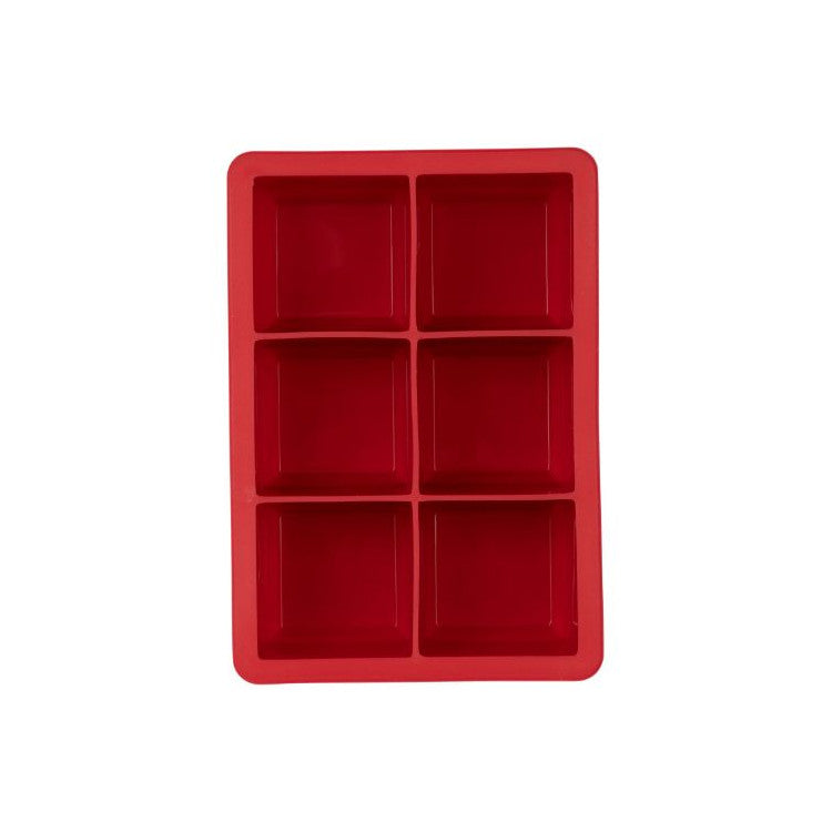 King Cube Ice Tray - Silicone 6 Pocket Cayenne by Homeportonline
