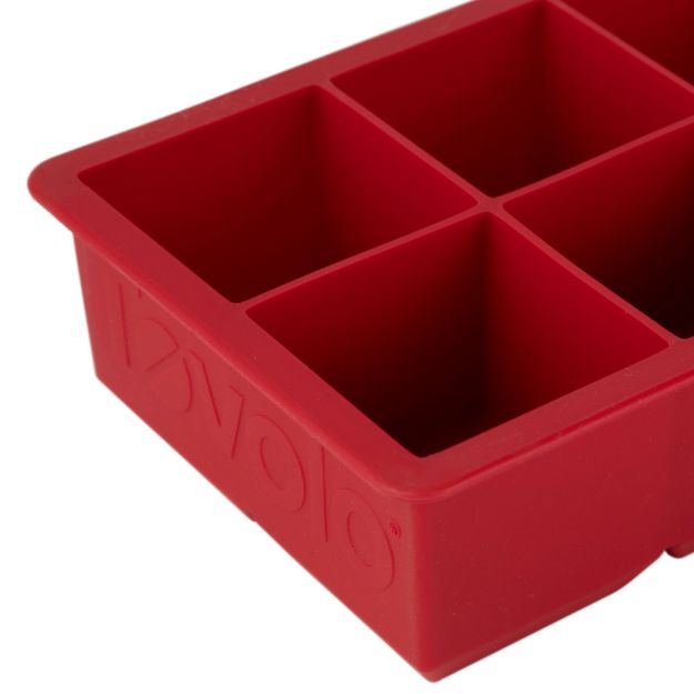 King Cube Ice Tray - Silicone 6 Pocket Cayenne by Homeportonline
