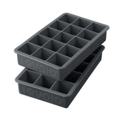 Perfect Cube Ice Tray - Silicone 15 Pocket Charcoal 2pk by Homeportonline