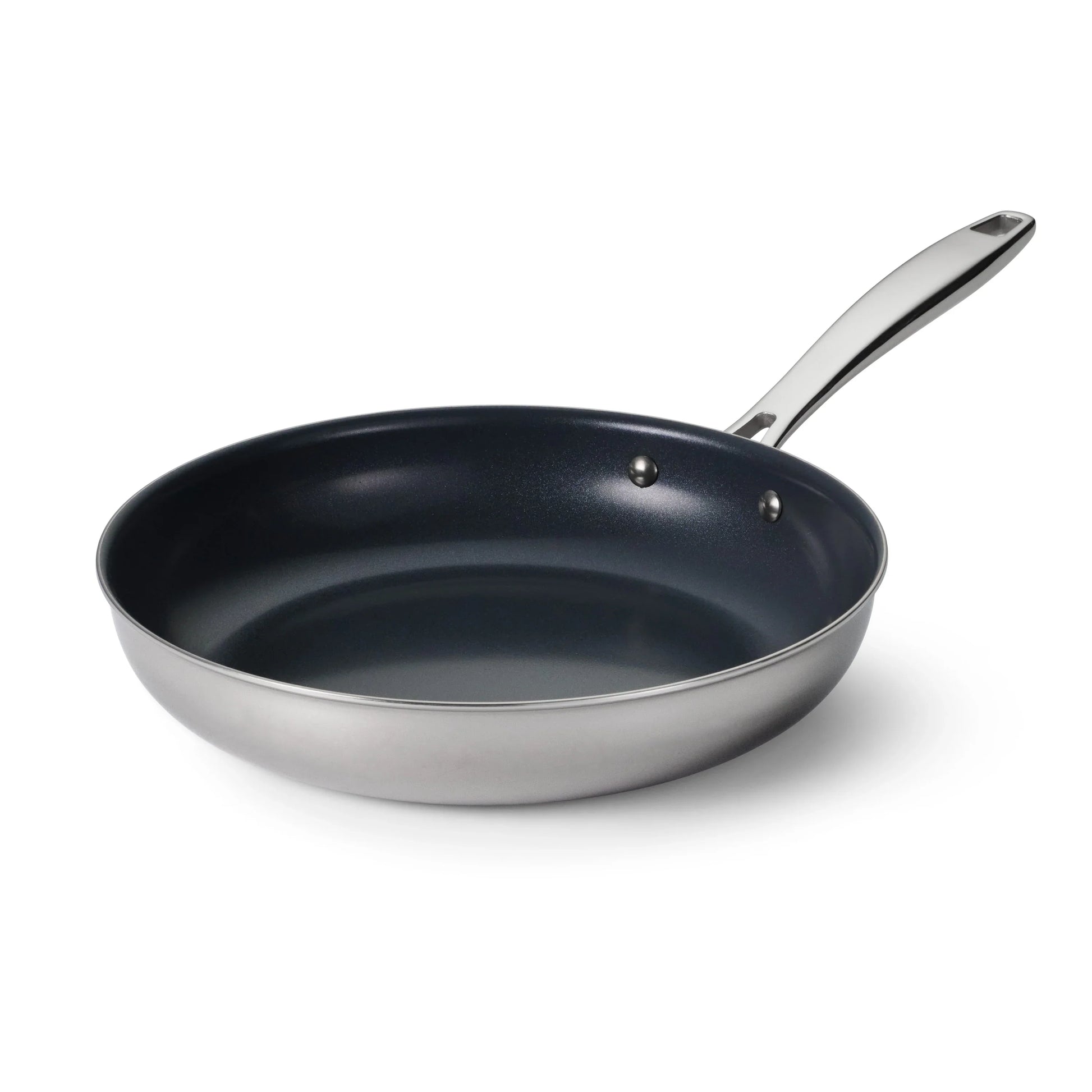 Tri-Ply Clad Stainless Steel Ceramic Nonstick Fry Pan by Kiss the Cook
