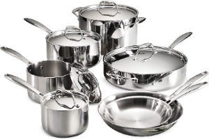 12-Piece Tri Ply Stainless Steel Cookware Set by Kiss the Cook