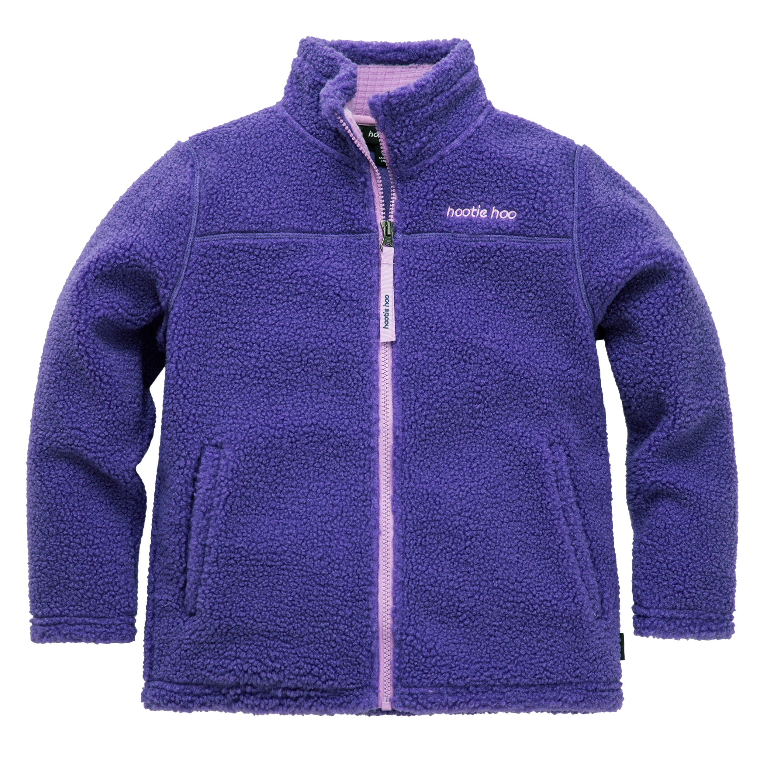 Kids Eyas Popcorn Fleece Jacket - Grape by Hootie Hoo