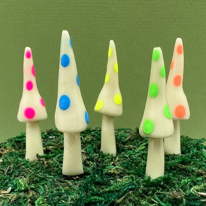 Fairy Garden Mushroom Gnome-style Plant Pick