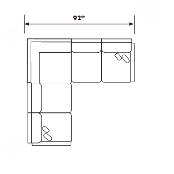 Trafton Sectional "L" Configuration Rust Leather LS (LAF) + W + LS (RAF) by Homeportonline