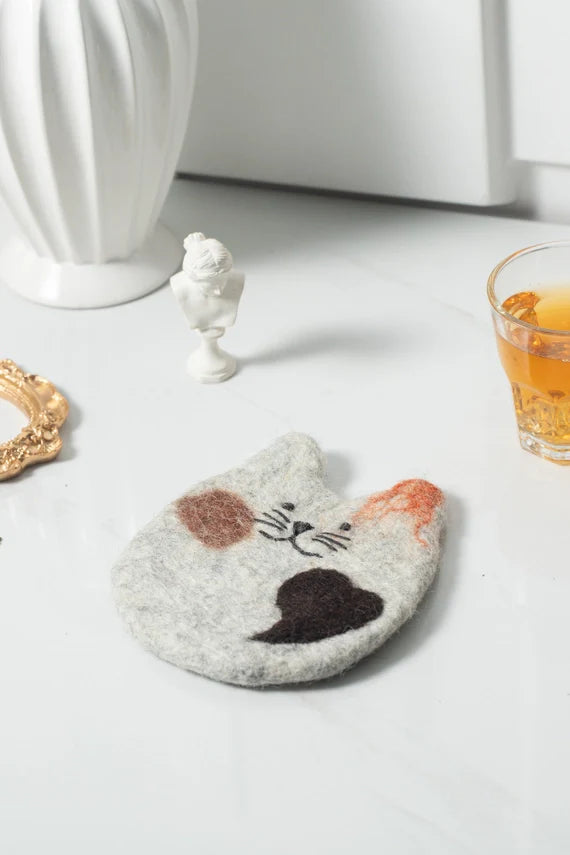 Handcrafted Wool Felt Fruits Coasters