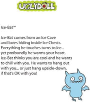 Uglydoll Plush Backpack Clip Ice Bat Blue 4.5" by Homeportonline