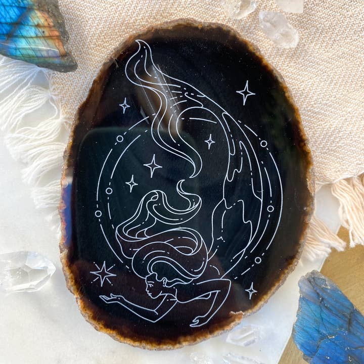 Zodiac Symbol Agate Slices Astrology Sign Horoscope
