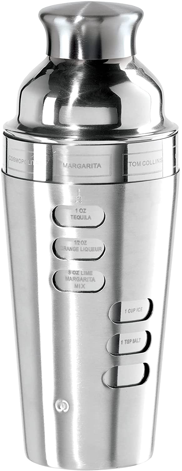 Dial A Drink 8 Recipe Stainless Steel Cocktail Shaker 23oz by Homeportonline