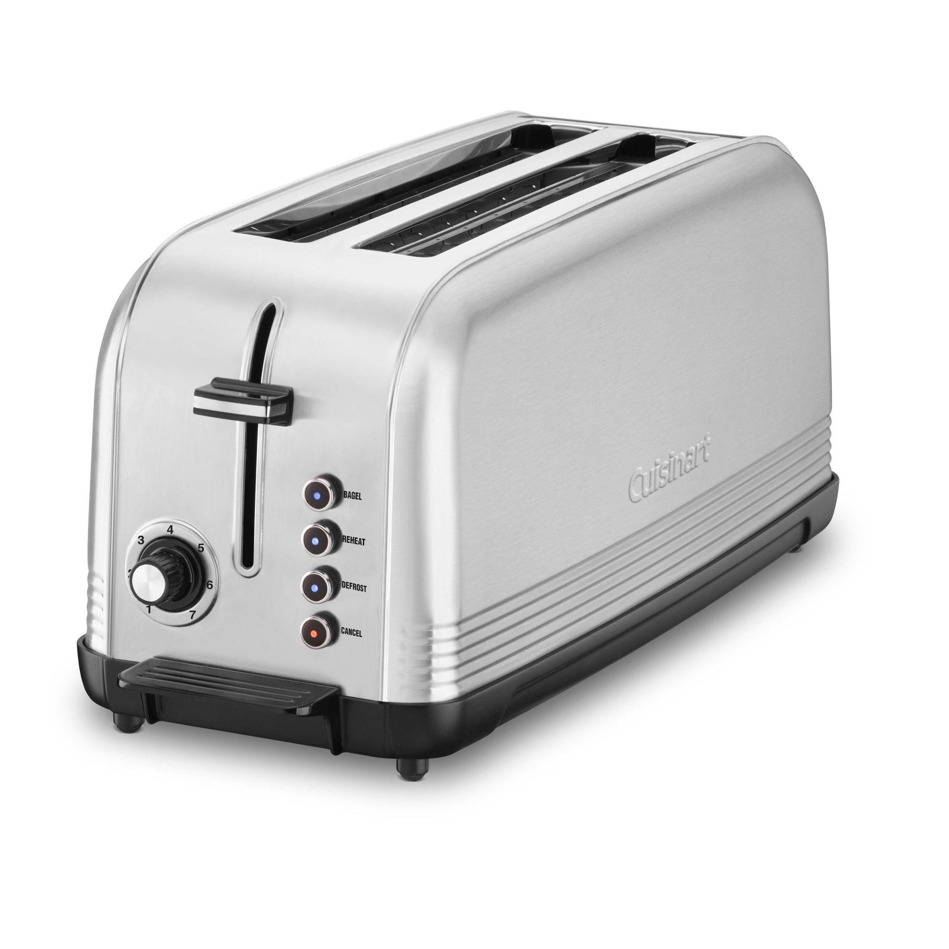 Electric Toaster - 1500watt 2-slice Self-Centering Long Slot Chrome by Homeportonline