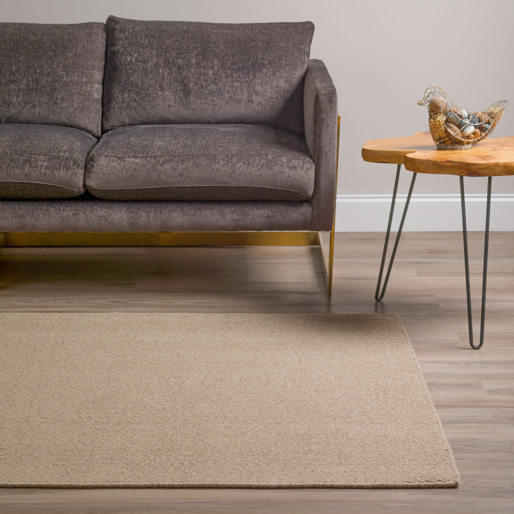 Monaco Herringbone Wool Rug Putty 3'6"X5'6" by Homeportonline