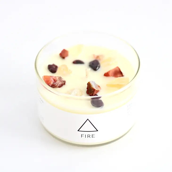 Fire - Zodiac Inspired Crystal + Essential Oil Candle