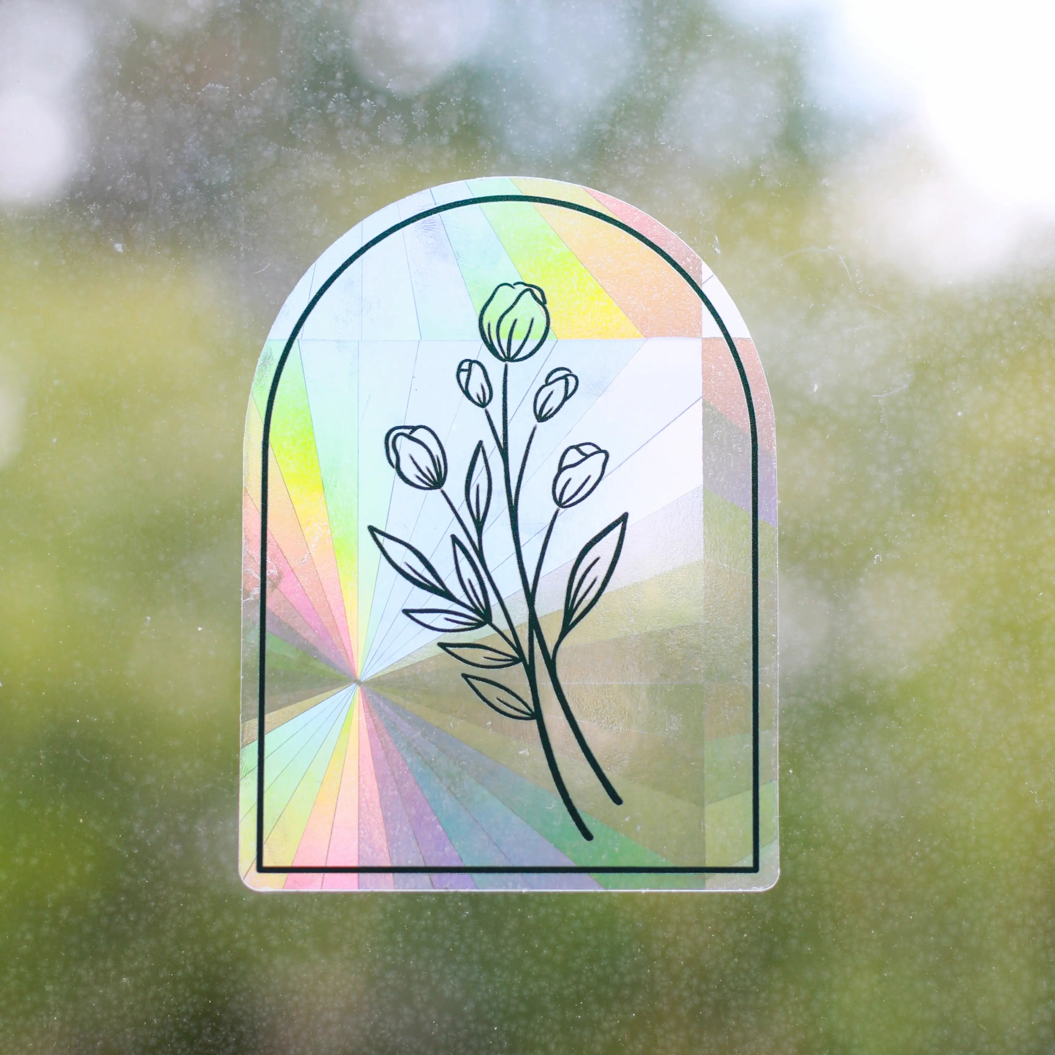 Floral Sun Catcher Window Decals