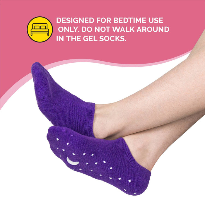 Gel Socks with Essential Oil Infused Gel Lining: Lavender in Purple