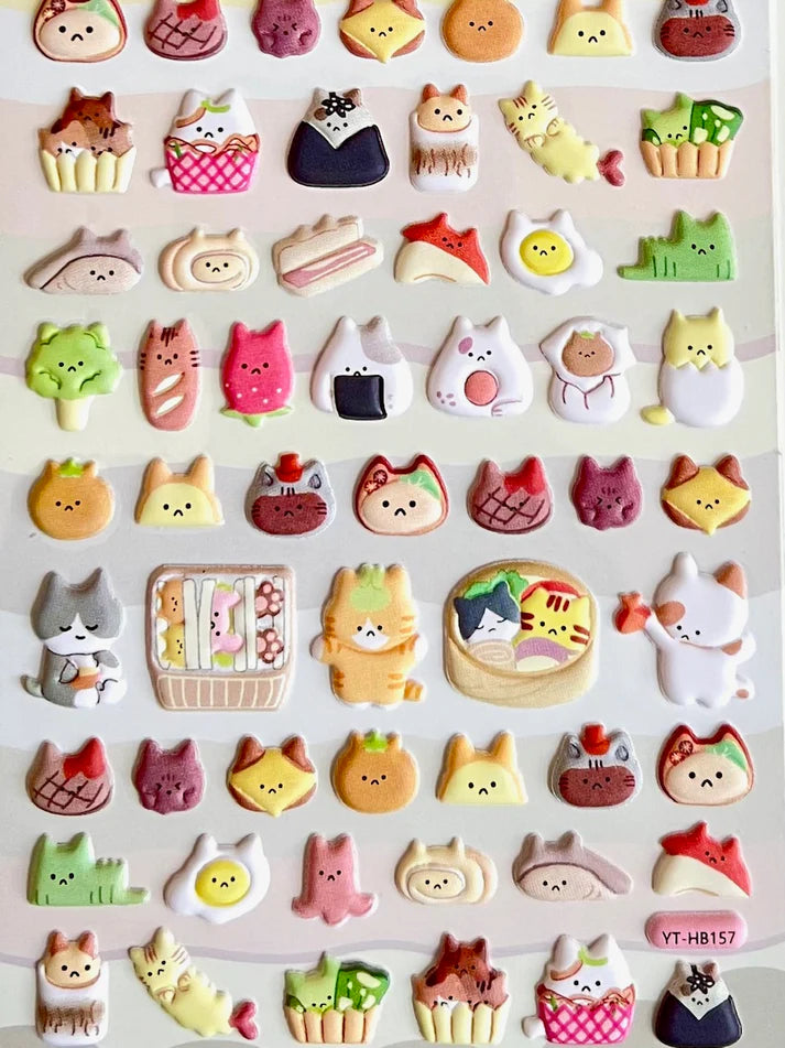 Stickers Cat Food Puffy by Homeportonline