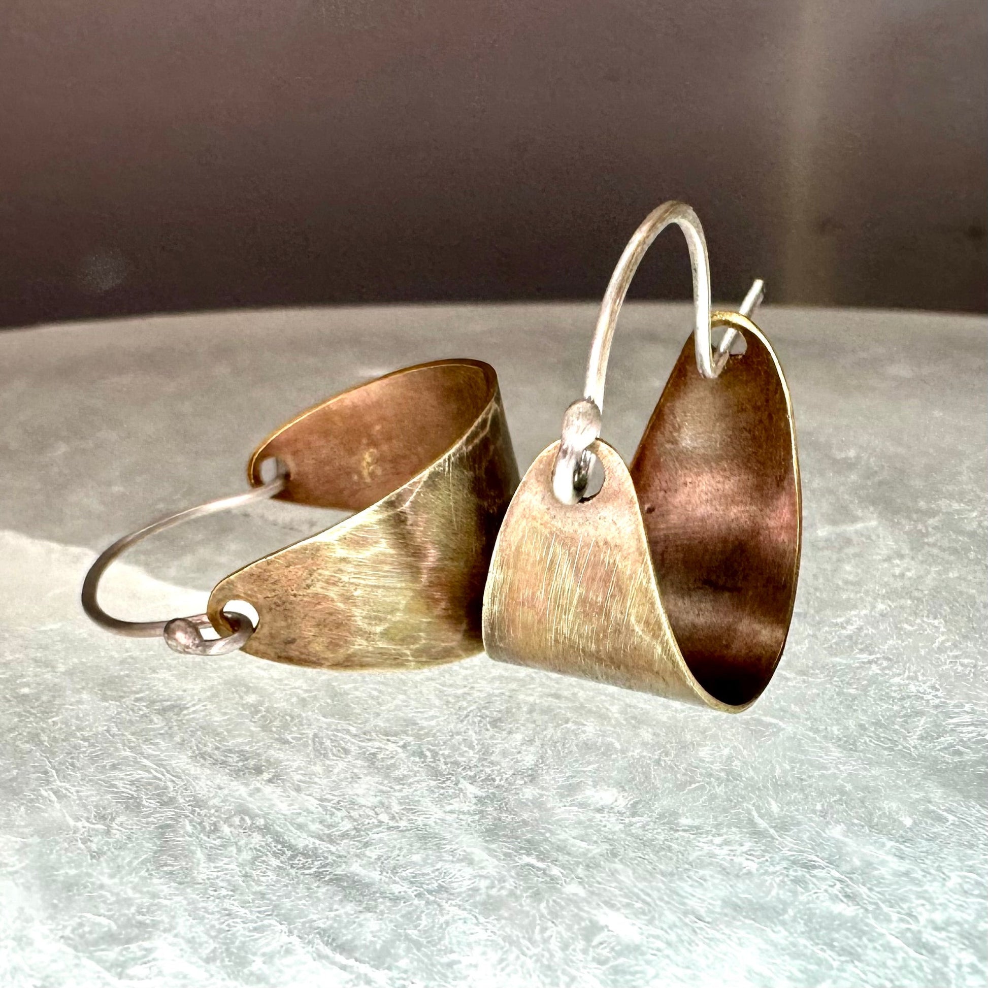 Wide Brass Hoops by jenkahnjewelry