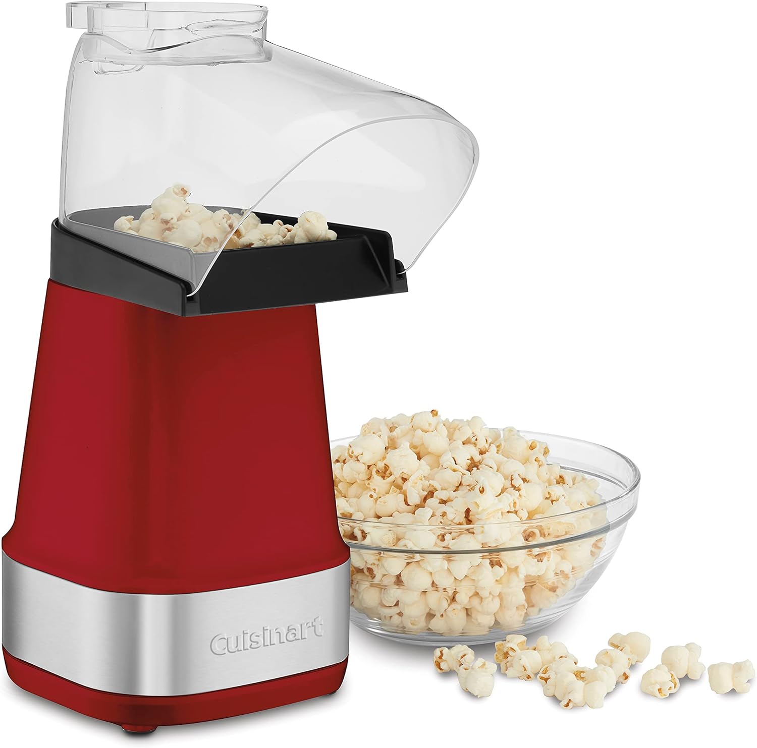 Electric Popcorn Maker Air Popper Red --makes 15 cups in 3 min.w/butter warming tray by Homeportonline