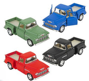 Diecast Pullback - Chevy Pickup - Stepside - 1955 - 5" - Sold Individually