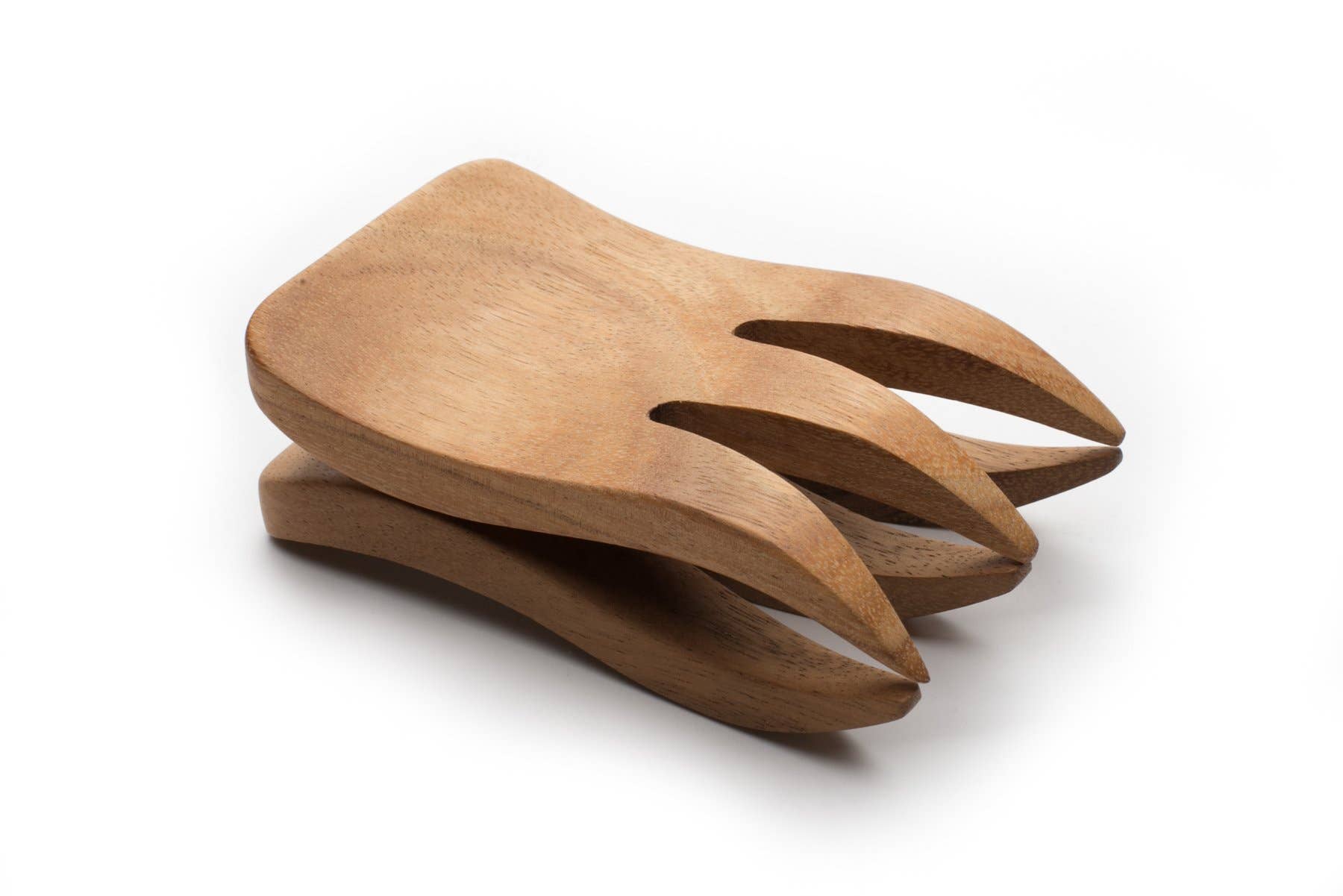 Ironwood Bear Claw Salad Servers,Acacia, Set 2,1.5"x3.75"x6" by Kiss the Cook