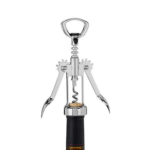 Wine Bottle Opener - Soar Winged Corkscrew Chrome Plated by Homeportonline