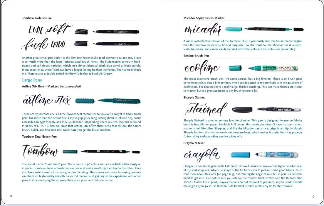Art Center Artist's Book Brush Lettering From A To Z by Homeportonline