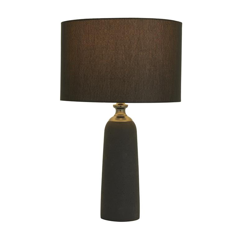 Black Cement Modern Table Lamp by Homeportonline