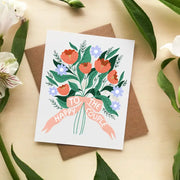 Happy Couple Bouquet Card