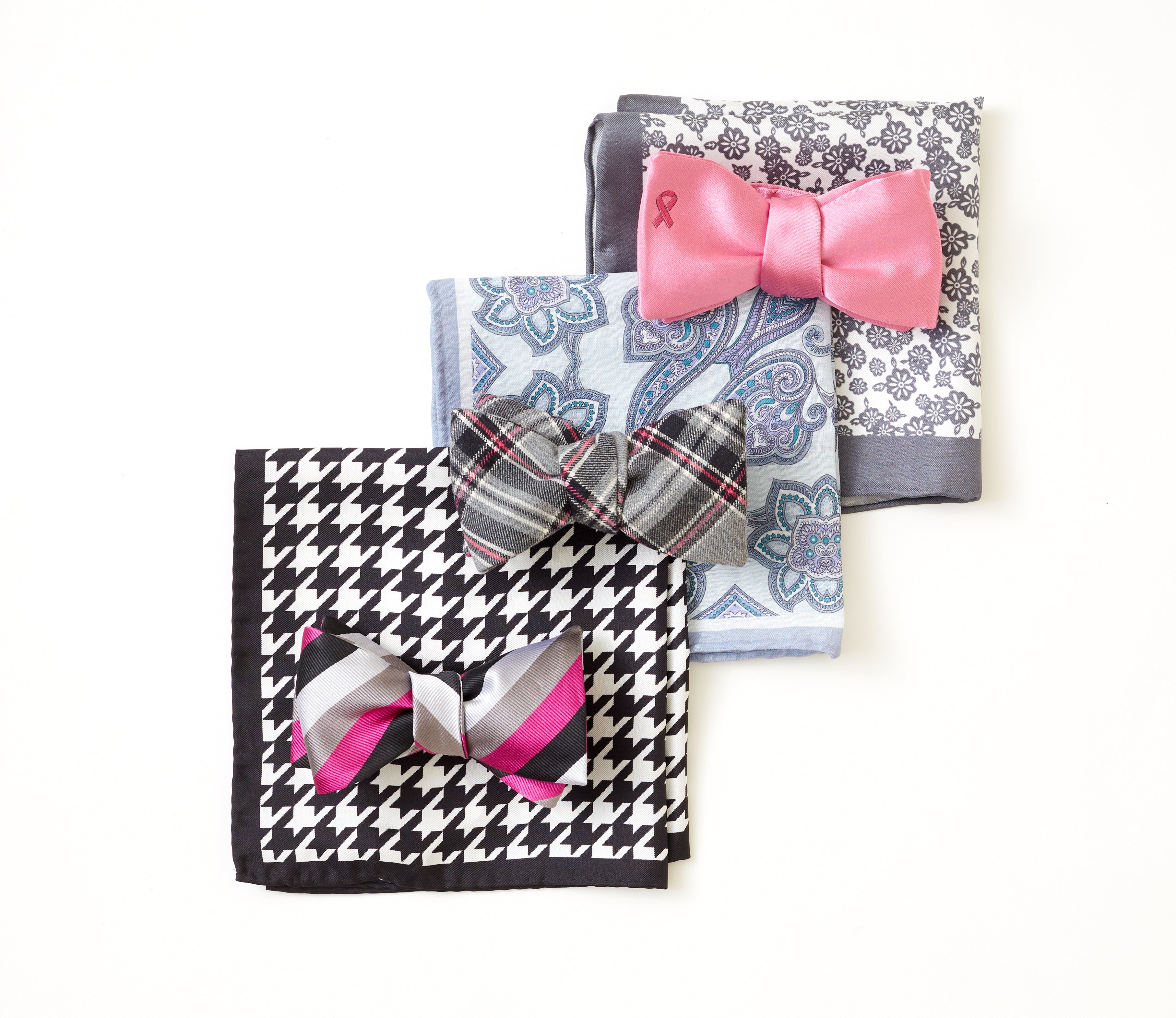 Pink Ribbon - bow ties