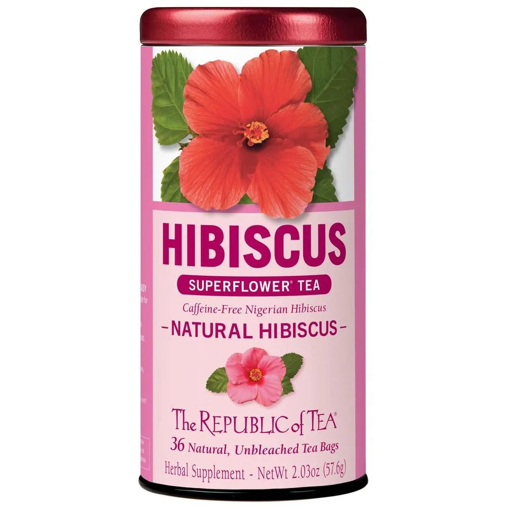 Hibiscus Tea Tin - Natural Hibiscus 36bags by Homeportonline