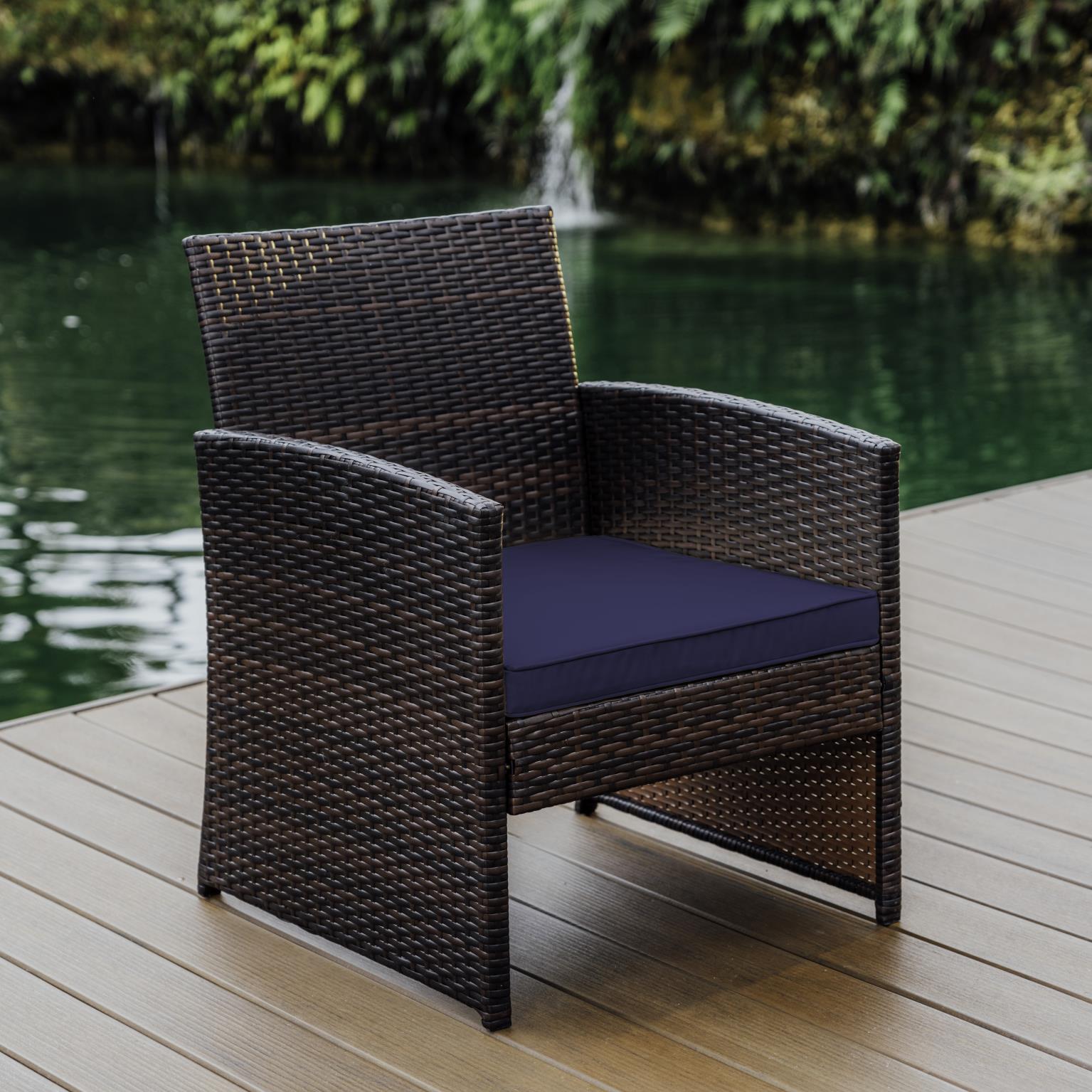 Patio Furniture Wicker Conversation Set Three Pieces by Homeportonline