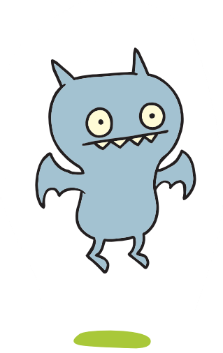 Uglydoll Plush Ice Bat Blue 12" by Homeportonline