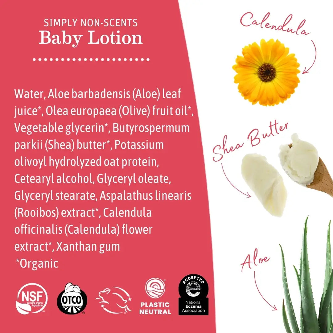 Earth Mama Simply Non-Scents Baby Lotion | Organic & Eczema-Friendly
