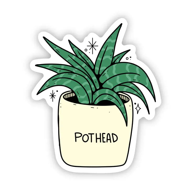 "Pothead" Plant Sticker by Wild Lark