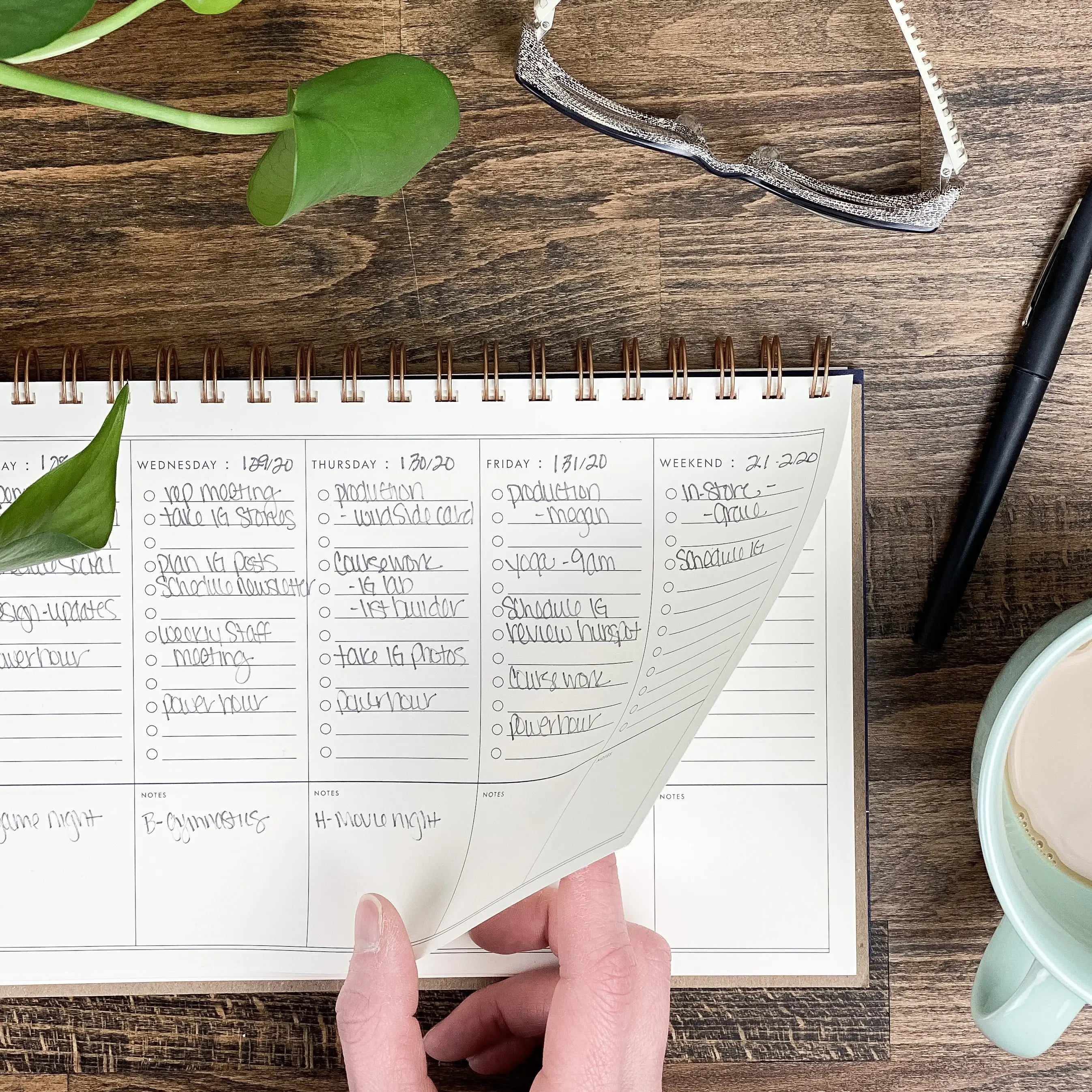Undated Weekly Planner