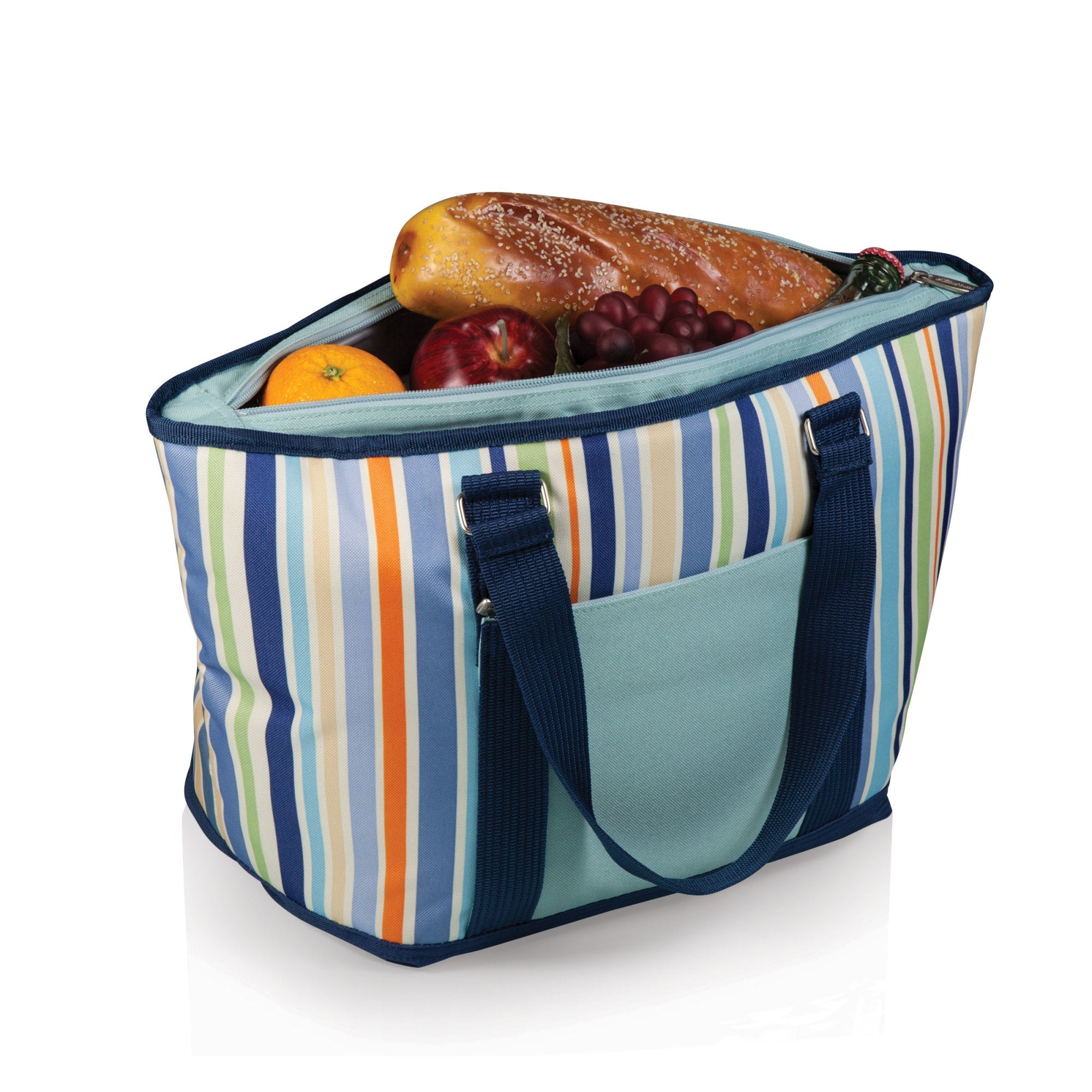 Topanga Cooler Tote - St. Tropez Sky Blue/Multi Stripes by Homeportonline