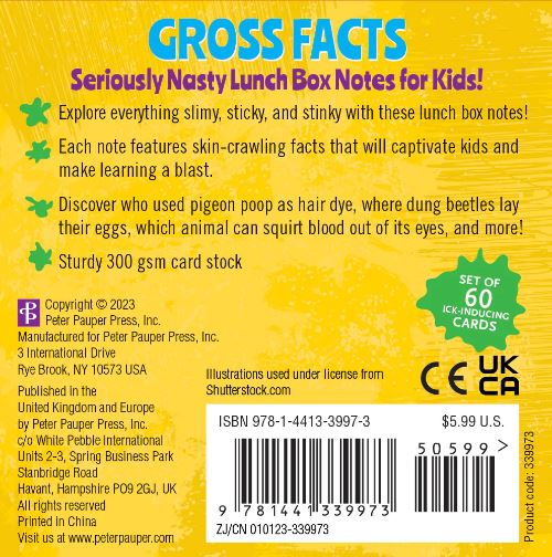 Noteworthy Card Deck Lunch Box Notes Gross Facts by Homeportonline