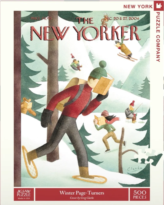 New Yorker Puzzle 500 Piece Winter Page Turner by Homeportonline