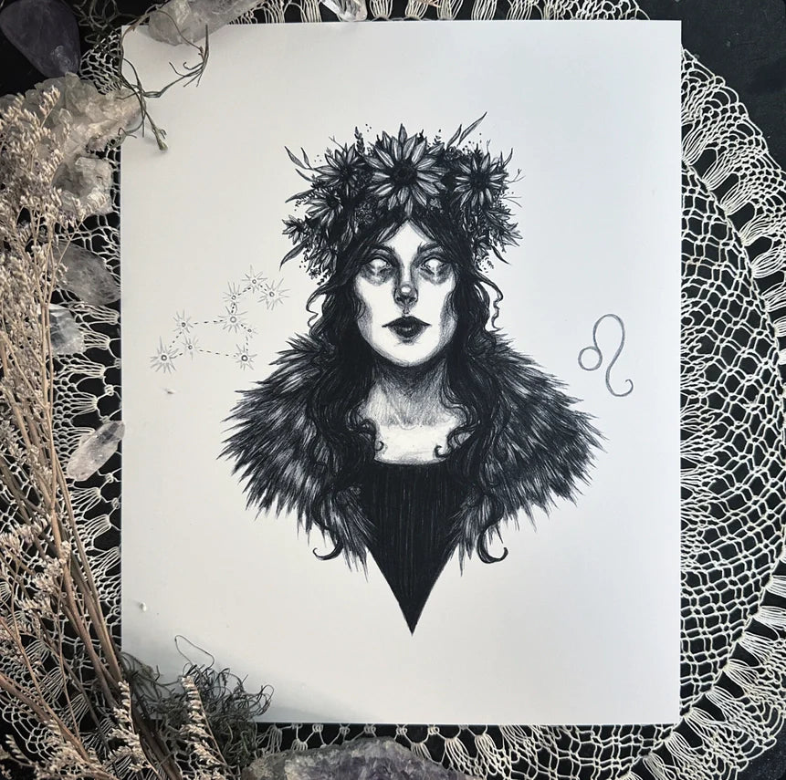 Zodiac Goddess Fine Art Print - Astrology