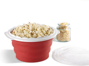 Kitchen Gadget - Collapsible Silicone Microwave Popcorn Popper Red by Homeportonline