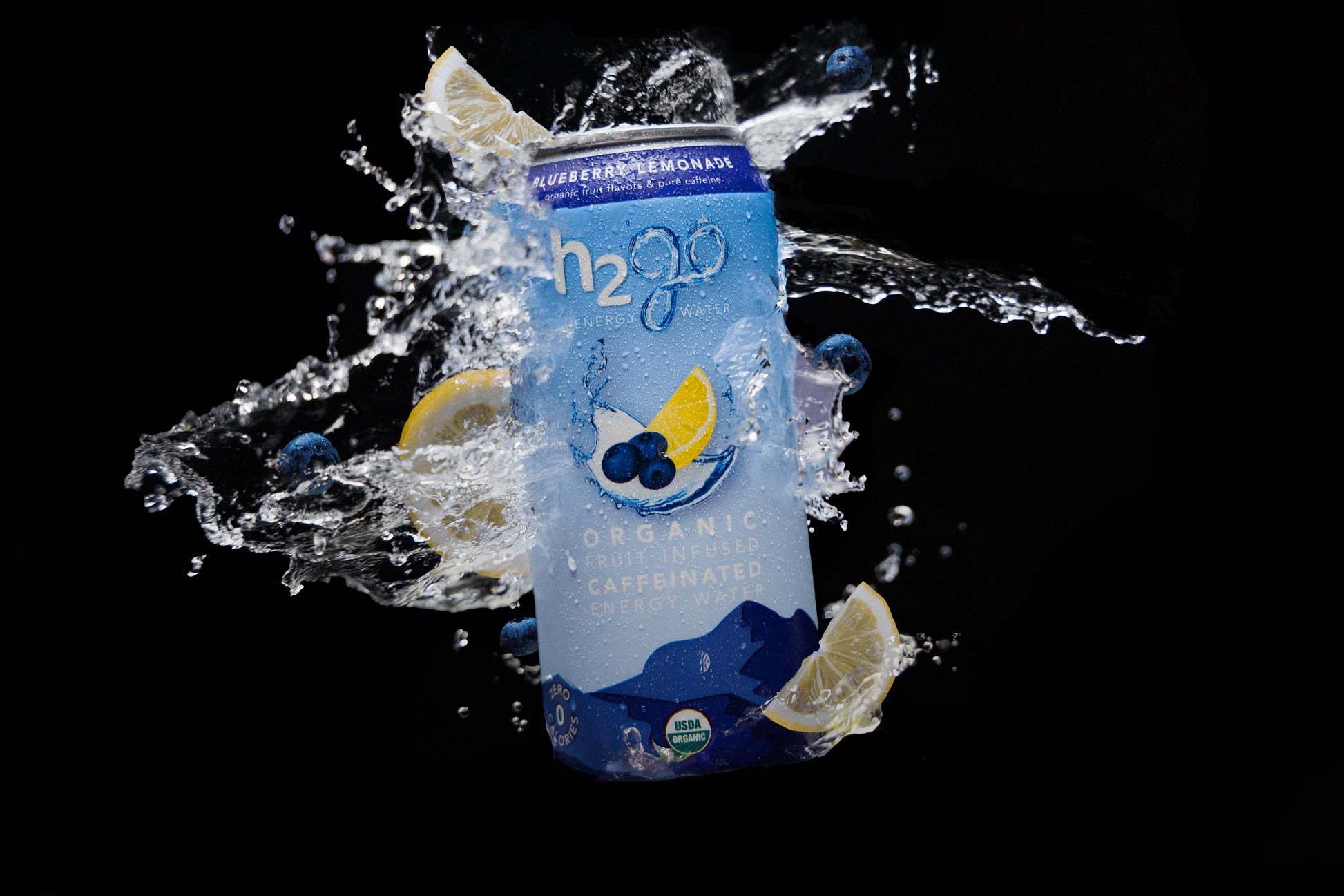 Blueberry Lemonade 12 Pack by h2go Energy Water