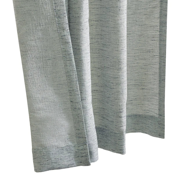 Danbury Dual Header Back Tab Rod Pocket Panel 52" x 84" Blue by Homeportonline