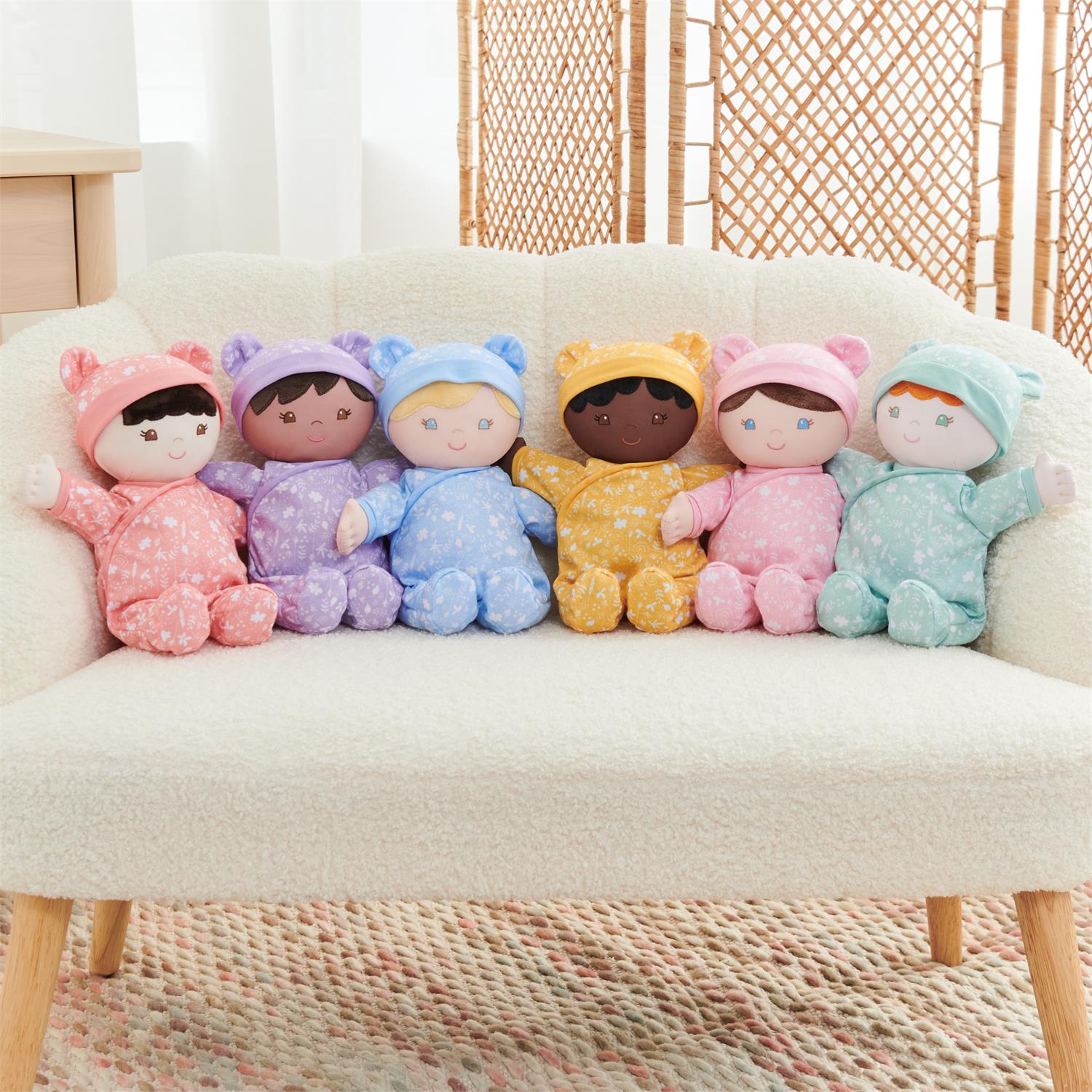 Plush Baby Doll Sustainable Hibiscus Dressed In A Peach Onesie by Homeportonline