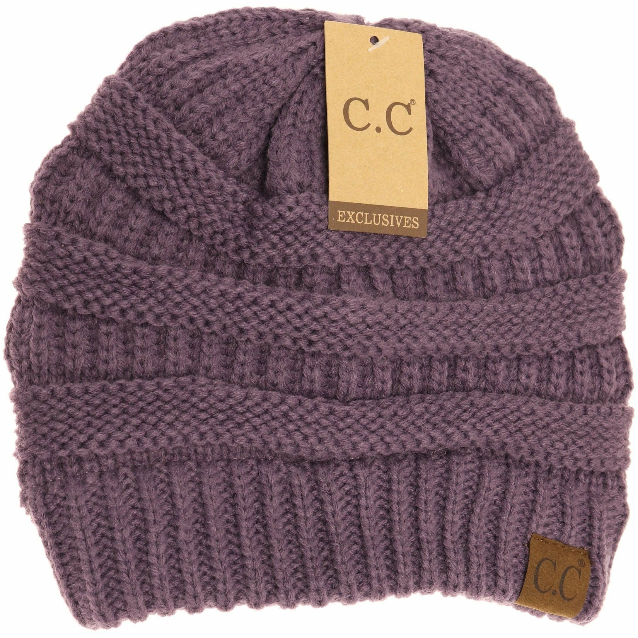 C.C Beanie - Classic CC Beanie: Violet by SidePony Boutique
