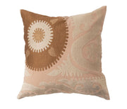 Pillow Cotton Embroidered Suzani Design Chambray Back 16" Square by Homeportonline